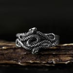 Duo Snake Sterling Silver Ring
