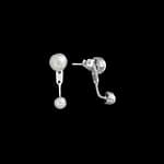 Parthenope Double Pearl Studs Earrings Silver