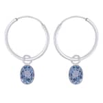 Brione December Birthstone Earrings Blue Topaz