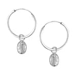 Brione April Birthstone Earrings Clear Quartz