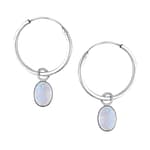 Brione June Birthstone Earrings Moonstone