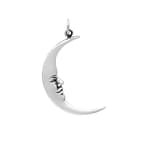 90s Crescent Moon Necklace Silver