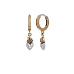 Sacred Heart Hoop Earrings Bronze