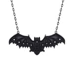 Black Lace Bat Wing Necklace
