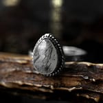 Elara Rutile Silver Ring