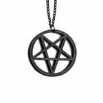 Black Wooden Pentagram Necklace