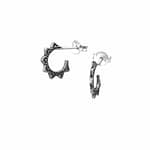 Cinta Creol Silver Earrings