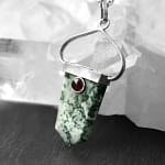Warrior Woman Moss Agate Necklace