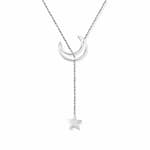 Stainless Steel Crescent Moon Necklace