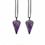 Pendulum Amethyst Necklace