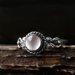 Amaya Stackable Rose Quartz Silver Ring