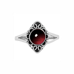 Giana Garnet Silver Ring