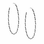 Twinned Braid Sterling Silver Hoop Earrings