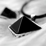 Obsidian Pyramid Choker