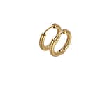 Medusas Stainless Steel Gold Snakeskin Hoops