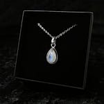 Isolde Teardrop Moonstone Crystal Necklace