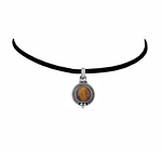 Riya Tiger Eye Silver Choker