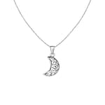 Pagan Crescent Moon Necklace Silver