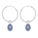 Brione December Birthstone Earrings Blue Topaz