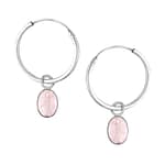 Brione October Birthstone Earrings Rose Quartz