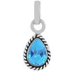 Indra Blue Topaz Crystal Sterling Silver Necklace