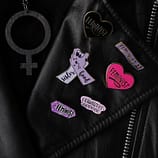 feminist-pins-punky-pins-glitter-punk-feminist-wooden-necklace-hellaholics