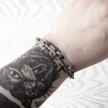 celine-stainless-steel-chain-bracelet-hellaholics-wrist