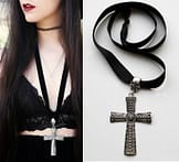 Bold-skull-cross-necklace-worn-long-lenght