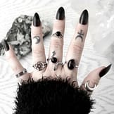 pentagram-duo-serpent-snake-onyx-gaia-rutile-silver-rings-hellaholics