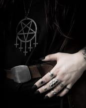 pentagram-cross-laser-cut-wooden-necklace-onyc-tiger-silver-rings-mix-hellaholics