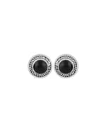raina-round-onyx-silver-stud-earrings-hellaholics-front