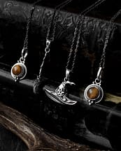 riya-tiger-eye-broom-witches-hat-silver-necklaces-hellaholics