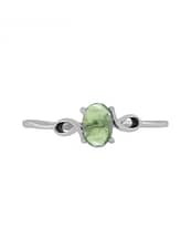 Dione Green Prehnite Silver Stacking Ring Hellaholics