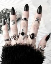 pentagram-duo-serpent-snake-audra-onyx-gaia-rutilated-quartz-silver-ring-mix-hellaholics