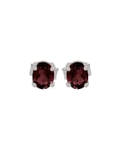 reign-cut-stone-garnet-silver-stud-earrings-hellaholics-front
