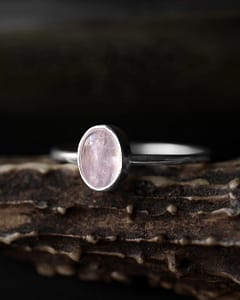 Theia Rose Quartz Silver Ring