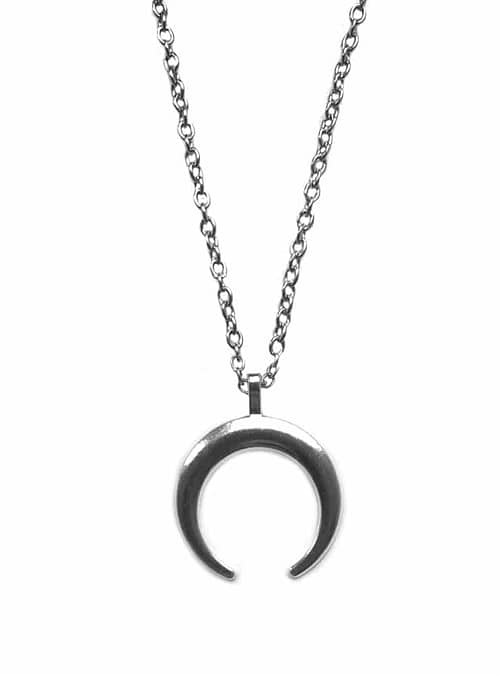 hunting moon crescent necklace