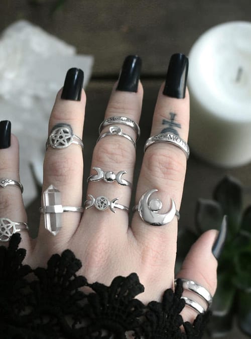 sterling-silver-rings-pentagram-moon-crystal-quartz-by-hellaholics