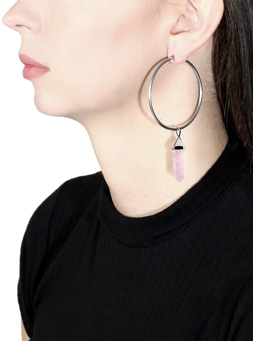 crystal-candy-rose-quartz-stainless-steel-hoops-earrings