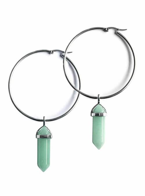 aventurine-hoop-earrings-hellaholics