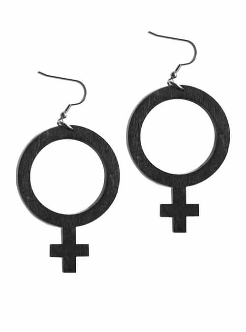 feminist-sign-earrings-black-hellaholics