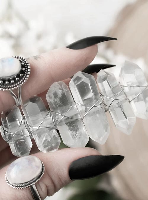 crystal-quartz-hair-clip-moonstone-silver-rings-mix-hellaholics
