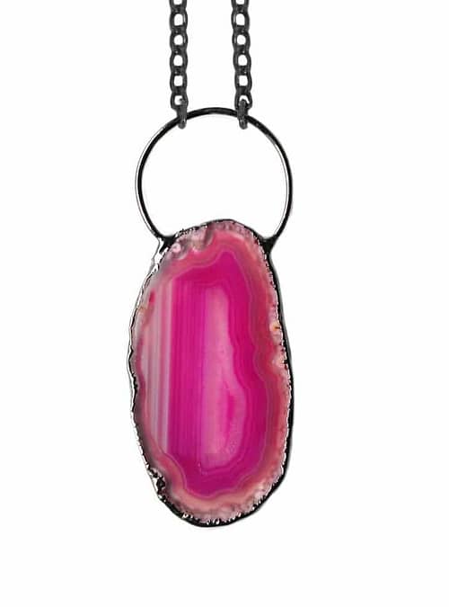 circle-of-life-hot-pink-agate-slice-necklace-hellaholics