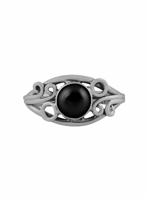 arvani-black-onyx-silver-mid-ring-front-hellaholics
