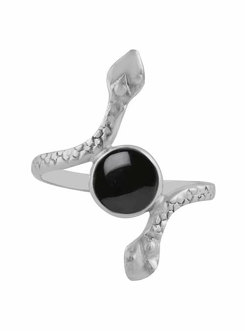 duo-serpent-snake-onyx-sterling-silver-ring-front-hellaholics