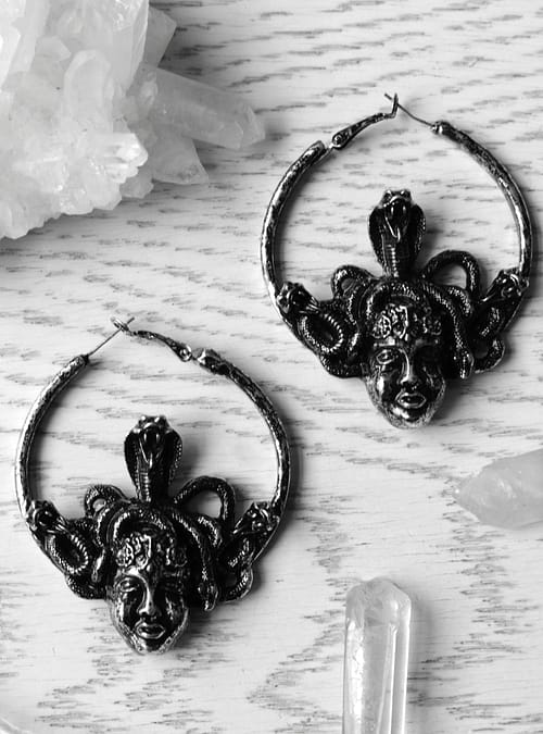 medusa-silver-hoop-earrings-restyle-sold-hellaholics