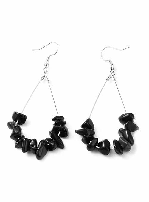 obsidian-stainless-steel-earrings