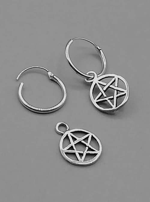 pentagram-sterling-silver-mini-hoops-2