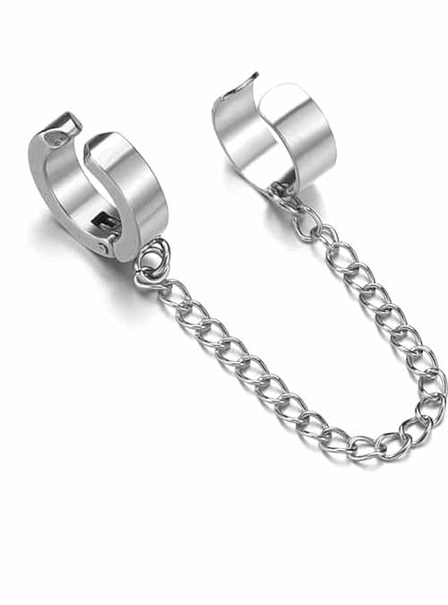 duo-cuff-stainless-steel-chain-earring