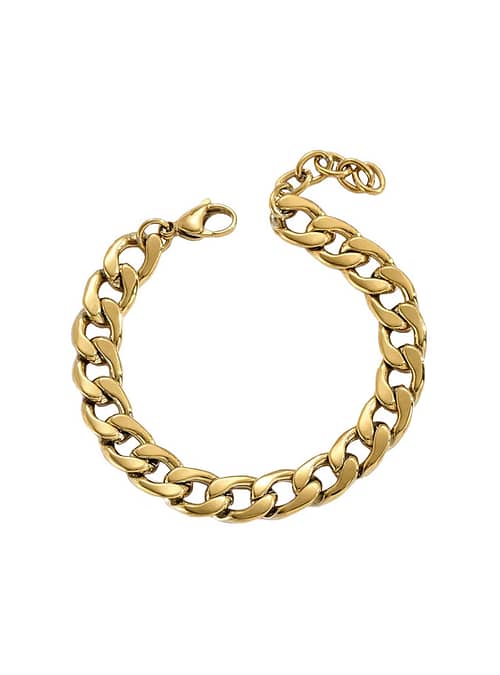 Chelsea Stainless Steel Gold Chain Bracelet